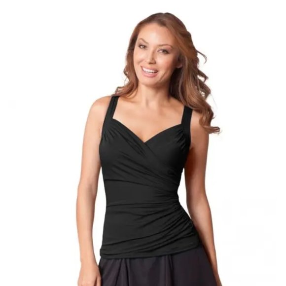 Miraclesuit DDD-Cup Solid Sanibel Underwire Tankini Top - Picture 1 of 5